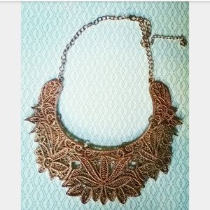 Gold collar necklace